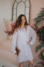 Charger l'image dans la galerie, Chemisier long en satin / Lila