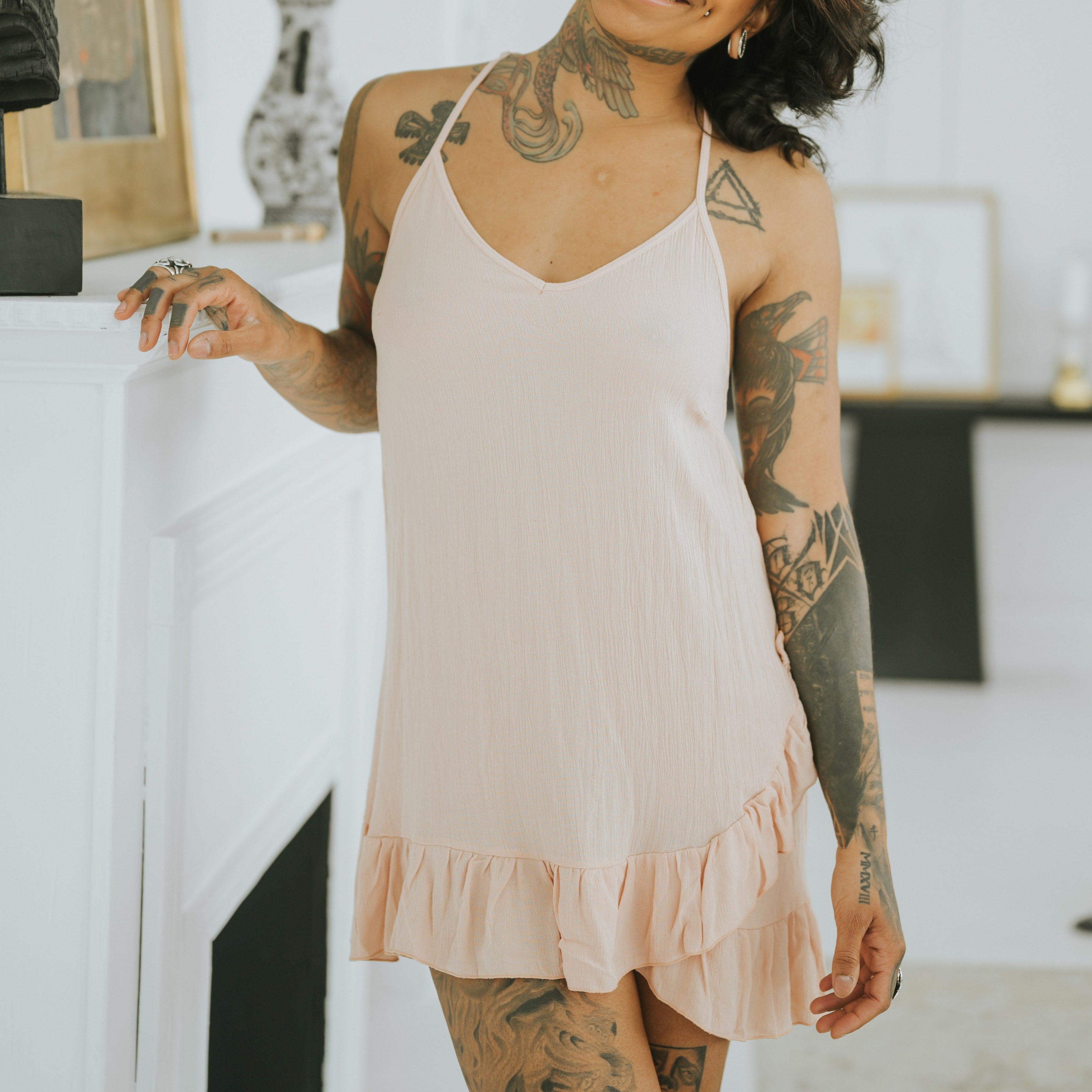 LETO // Nuisette Racerback Tattoo  - rose